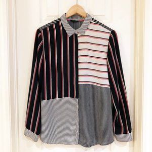 RW&CO Multi Striped Women's Button Up Shirt